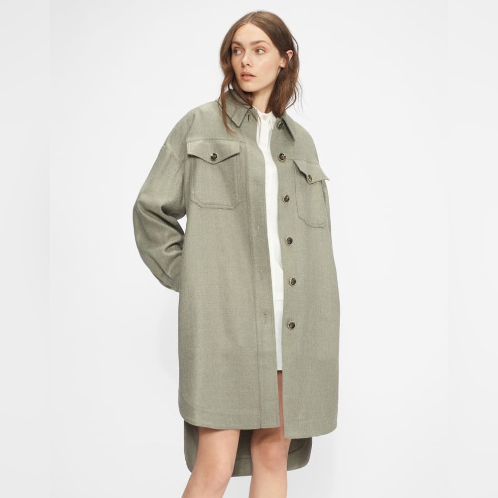 Ted Baker Mayaan Long Oversized Wool Shacket NWT Ted Sz 3